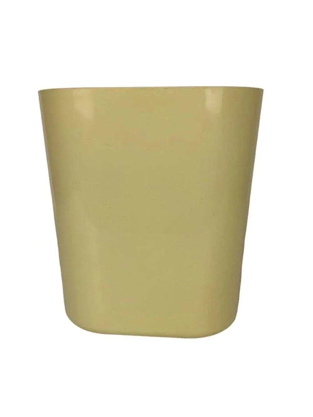 Rubbermaid Wastebasket Almond Oval Swirl Contour Plastic Trash Can Vtg 80s